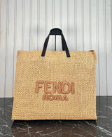 Fendi Raffia Tote Bag