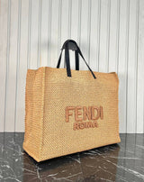 Fendi Raffia Tote Bag