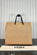 Fendi Raffia Tote Bag