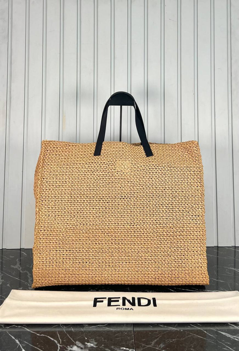 Fendi Raffia Tote Bag