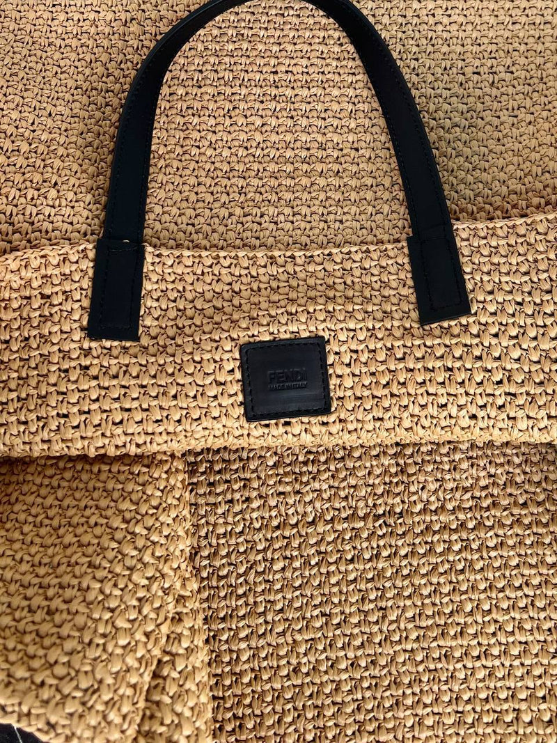 Fendi Raffia Tote Bag