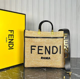 Fendi Raffia Medium Tote Bag