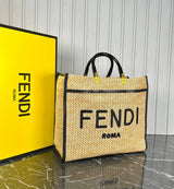 Fendi Raffia Medium Tote Bag