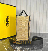 Fendi Raffia Medium Tote Bag