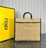 Fendi Raffia Medium Tote Bag