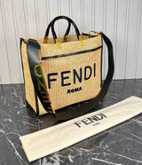 Fendi Raffia Medium Tote Bag