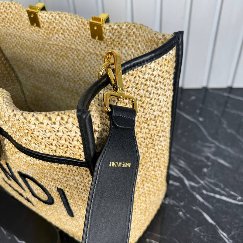 Fendi Raffia Medium Tote Bag