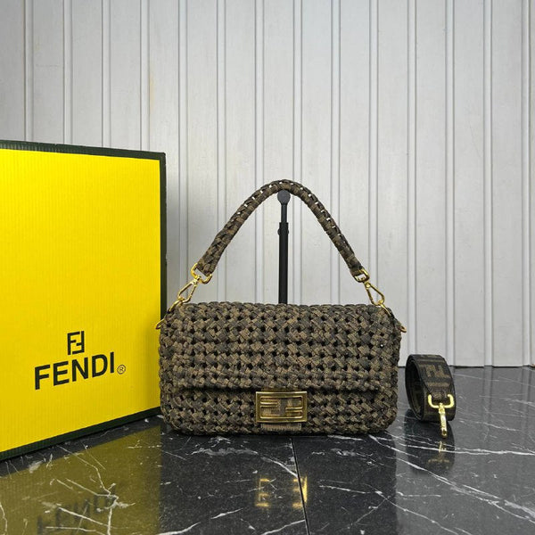 Fendi Baguette Medium Canvas Bag