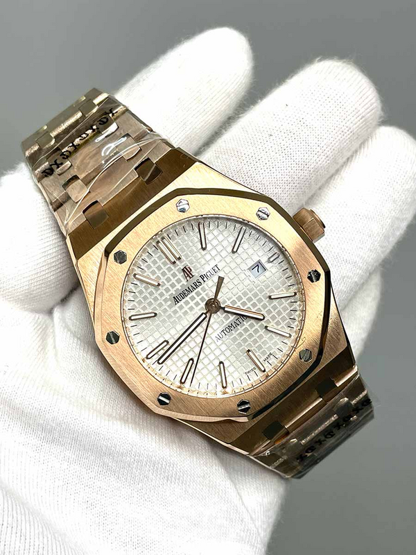 Audemars Piguet Royal Oak Rose Case White Dial