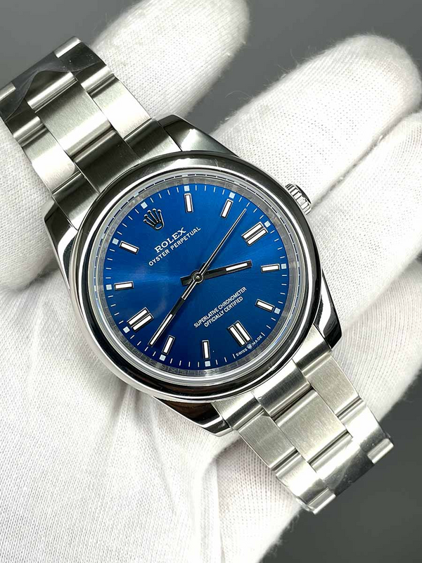 Rolex Oyster Perpetual Shiny Blue