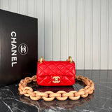Chanel Mini Flap Bag Wooden Chain