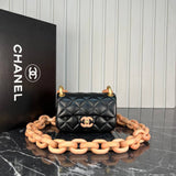 Chanel Mini Flap Bag Wooden Chain
