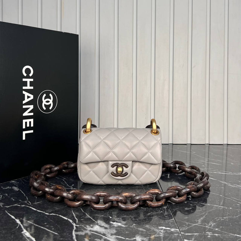 Chanel Mini Flap Bag Wooden Chain