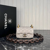 Chanel Mini Flap Bag Wooden Chain