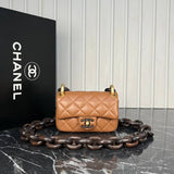 Chanel Mini Flap Bag Wooden Chain