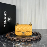 Chanel Mini Flap Bag Wooden Chain