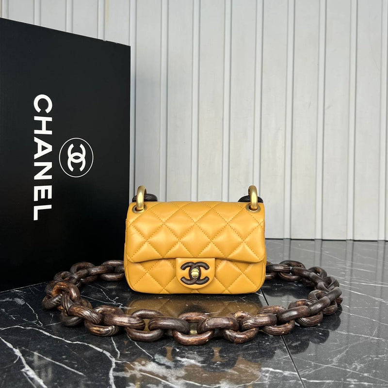 Chanel Mini Flap Bag Wooden Chain