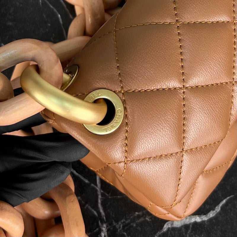 Chanel Mini Flap Bag Wooden Chain