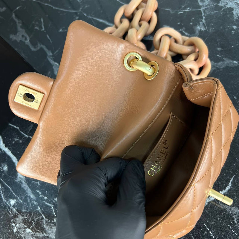 Chanel Mini Flap Bag Wooden Chain