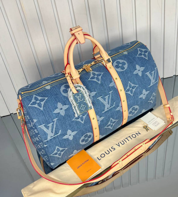 Louis Vuitton Keepall Denim 50