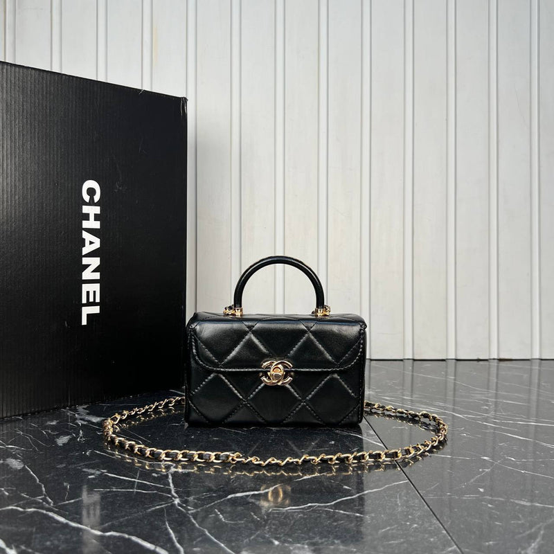 Chanel Leather Box Bag Mini