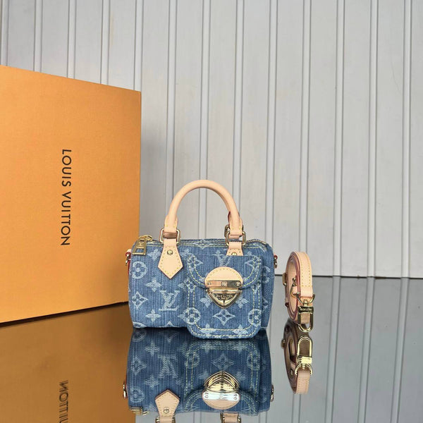 Louis Vuitton Nano Speedy Denim
