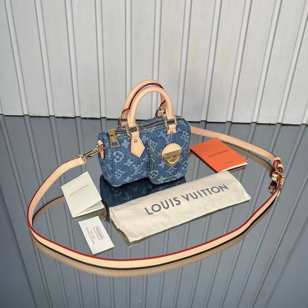 Louis Vuitton Nano Speedy Denim