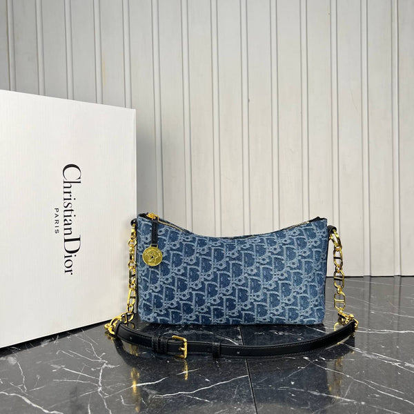 Christian Dior Travel Nomad Pouch Denim