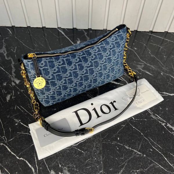 Christian Dior Travel Nomad Pouch Denim