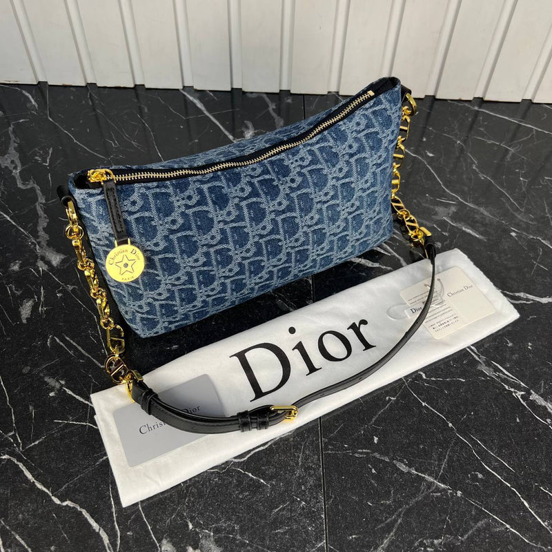Christian Dior Travel Nomad Pouch Denim