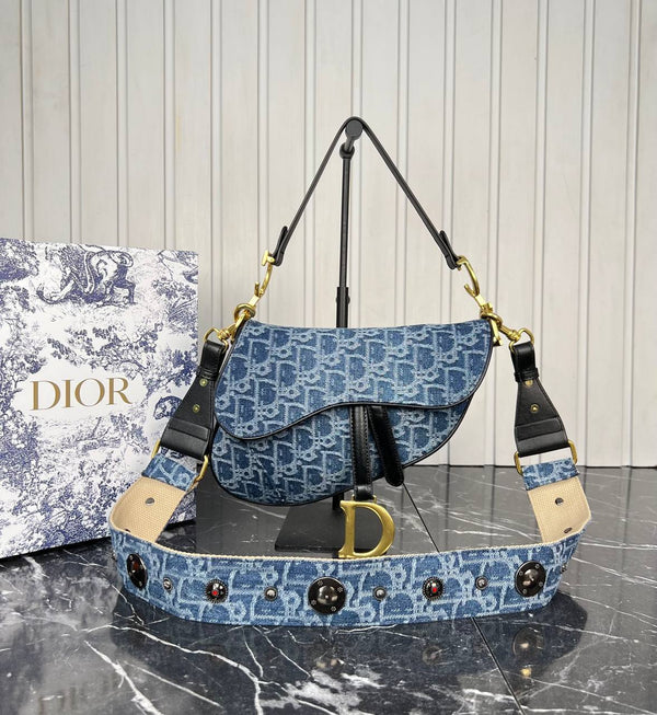 Christian Dior Saddle Bag Denim