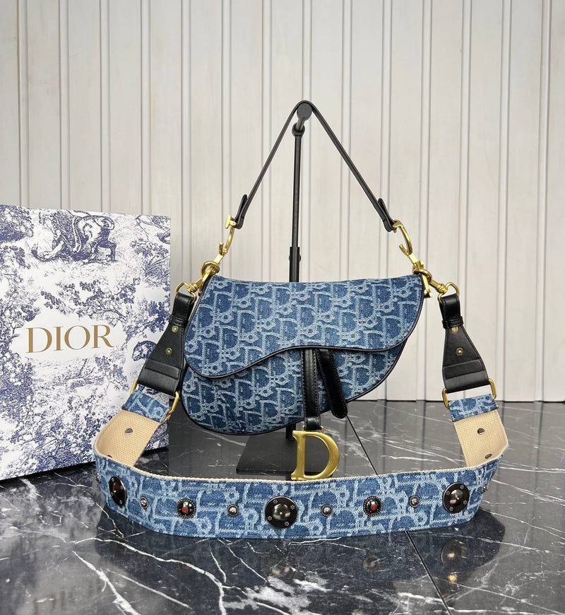 Christian Dior Saddle Bag Denim