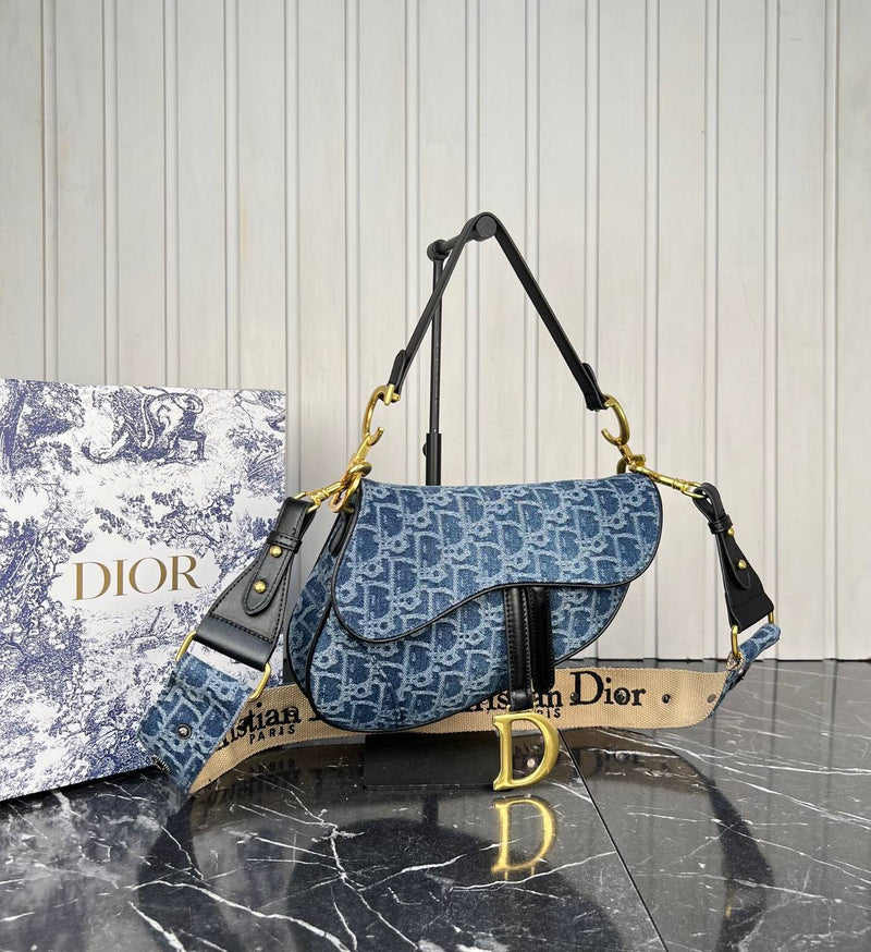 Christian Dior Saddle Bag Denim