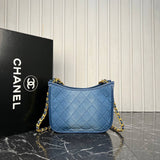Chanel Denim Hobo Bag Small