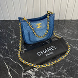 Chanel Denim Hobo Bag Small