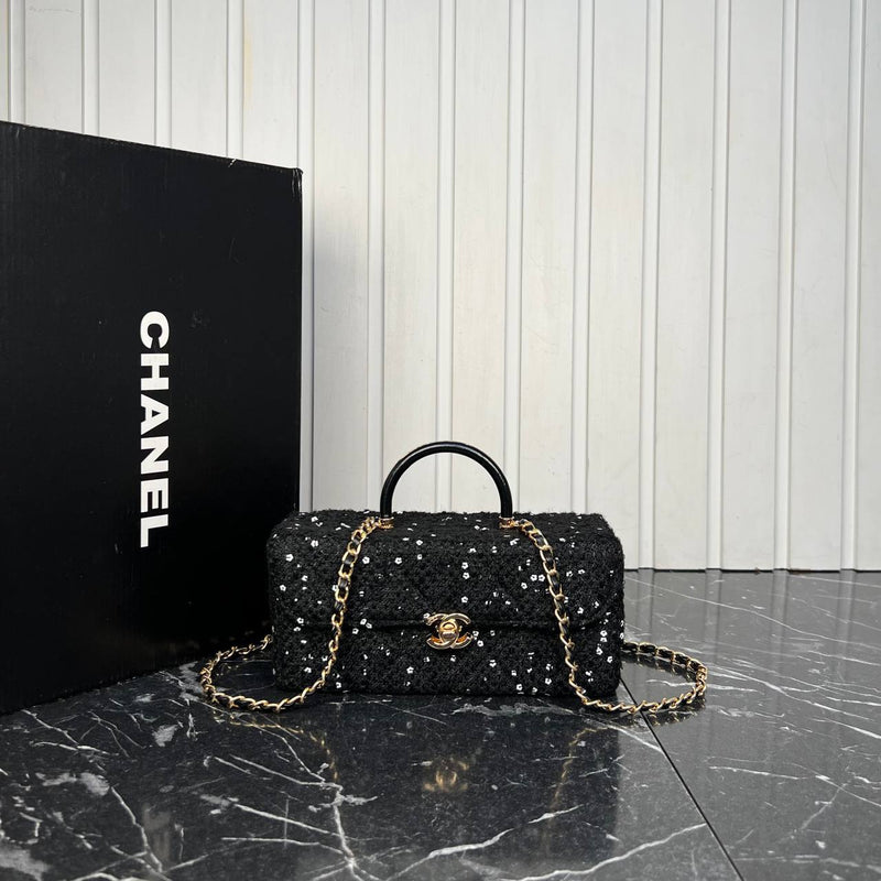 Chanel Leather Box Bag Big