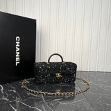 Chanel Leather Box Bag Big