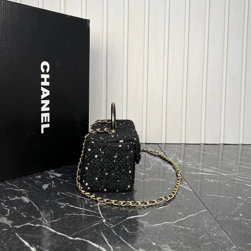 Chanel Leather Box Bag Big