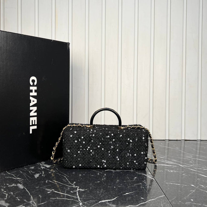 Chanel Leather Box Bag Big