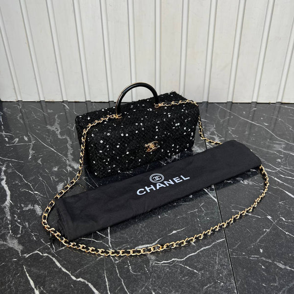 Chanel Leather Box Bag Big