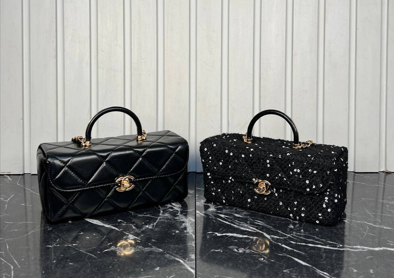 Chanel Leather Box Bag Big