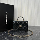 Chanel Leather Box Bag Medium