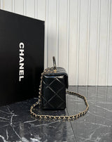 Chanel Leather Box Bag Medium