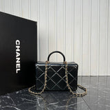 Chanel Leather Box Bag Medium