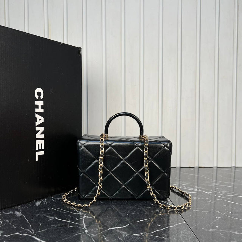 Chanel Leather Box Bag Medium