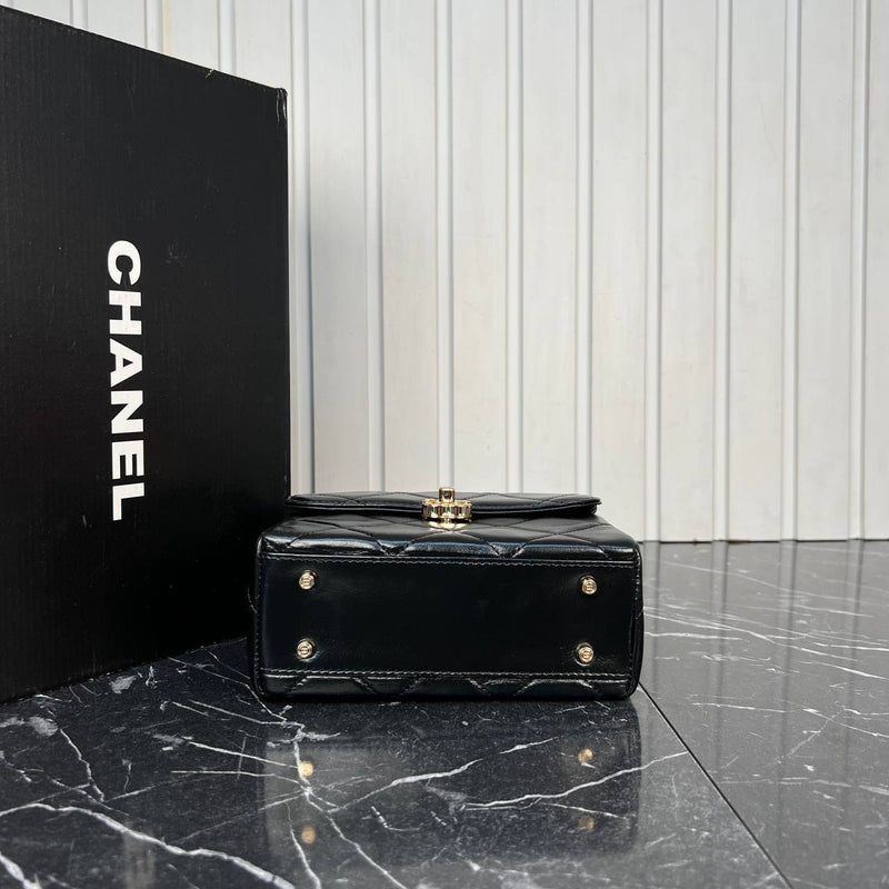 Chanel Leather Box Bag Medium