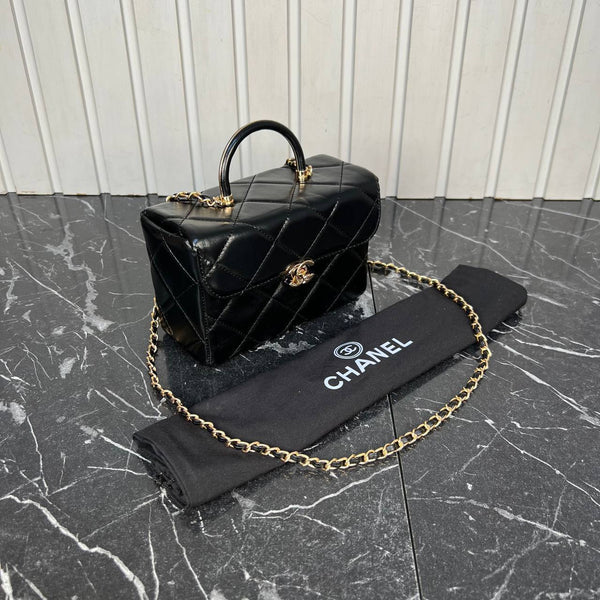 Chanel Leather Box Bag Medium