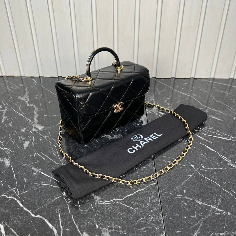 Chanel Leather Box Bag Medium