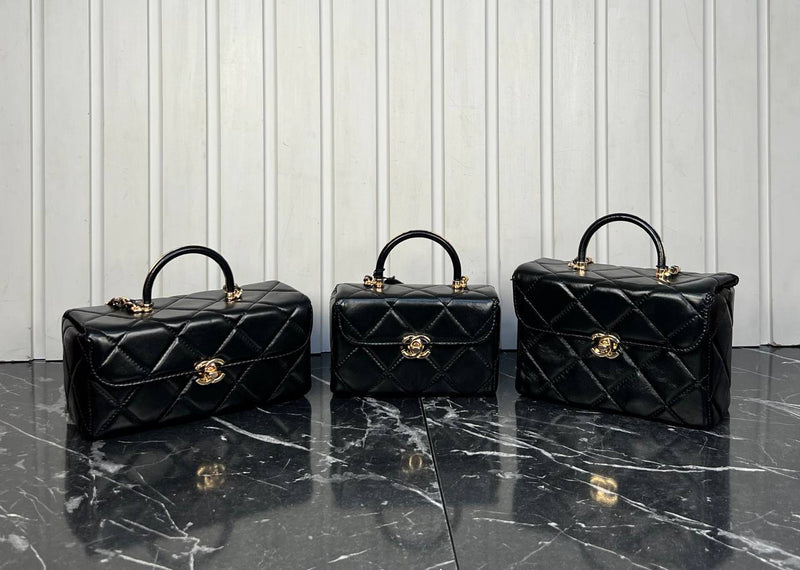 Chanel Leather Box Bag Medium
