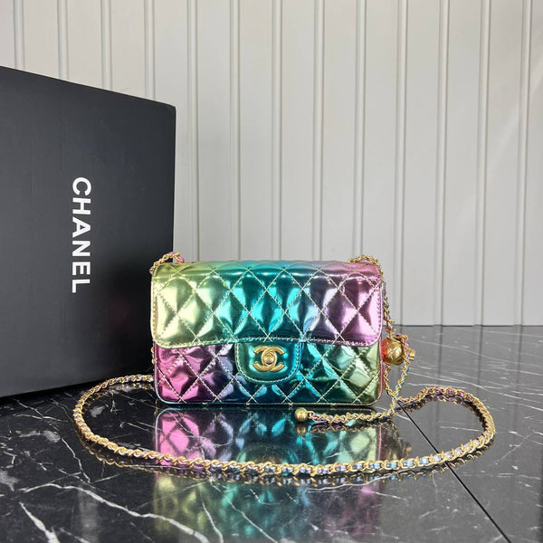 Chanel 1.75 Chain Patent Leather Bag